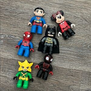 Lego Superhero and Character Minifigures Set - Red, Blue, Black